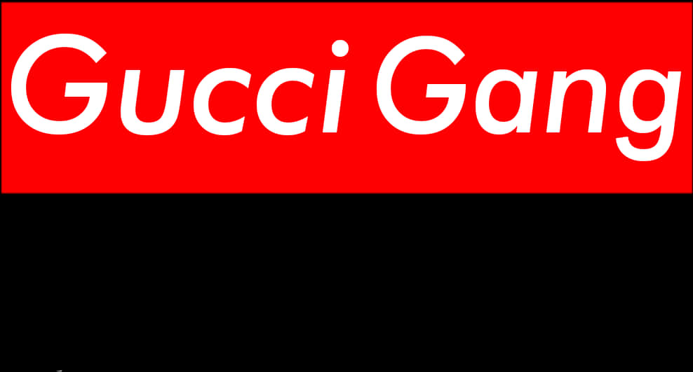 Gucci Gang Red Background PNG