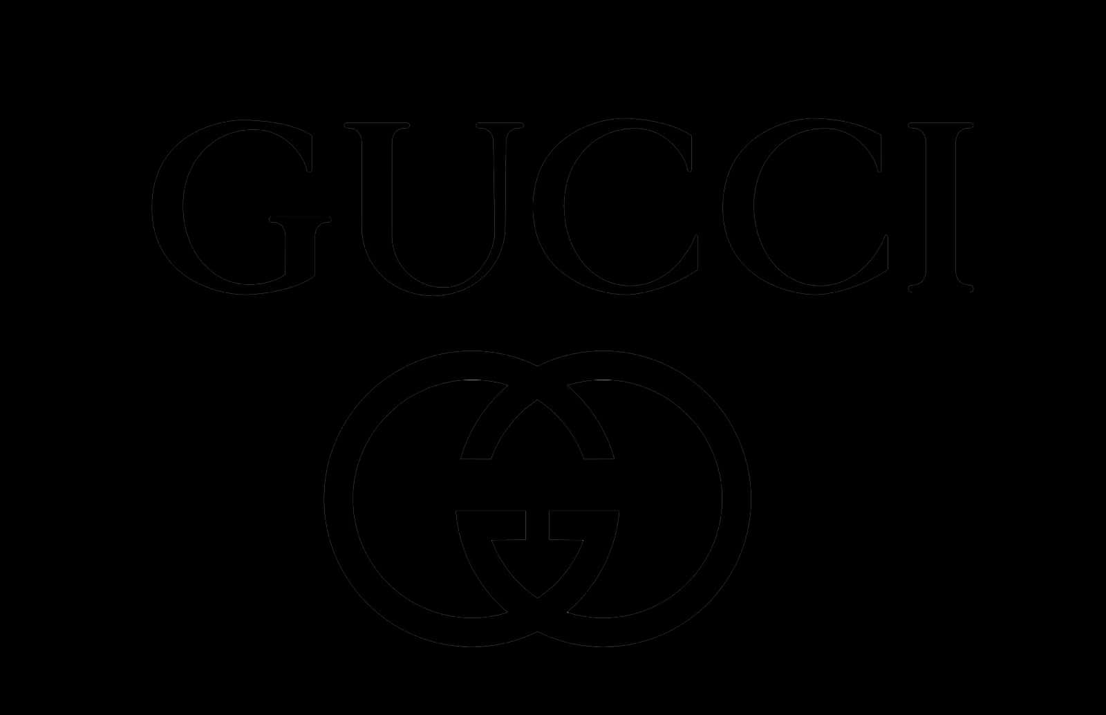 Gucci Logo Black Background PNG