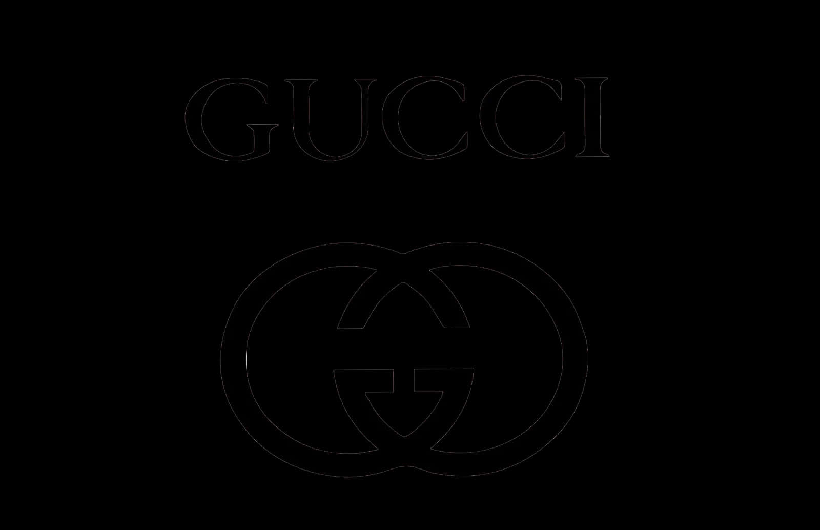 Gucci Logo Black Background PNG