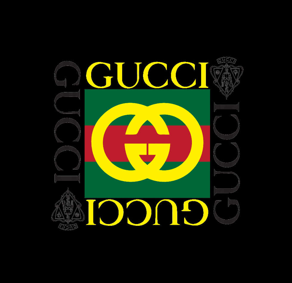 Gucci Logo Black Background PNG
