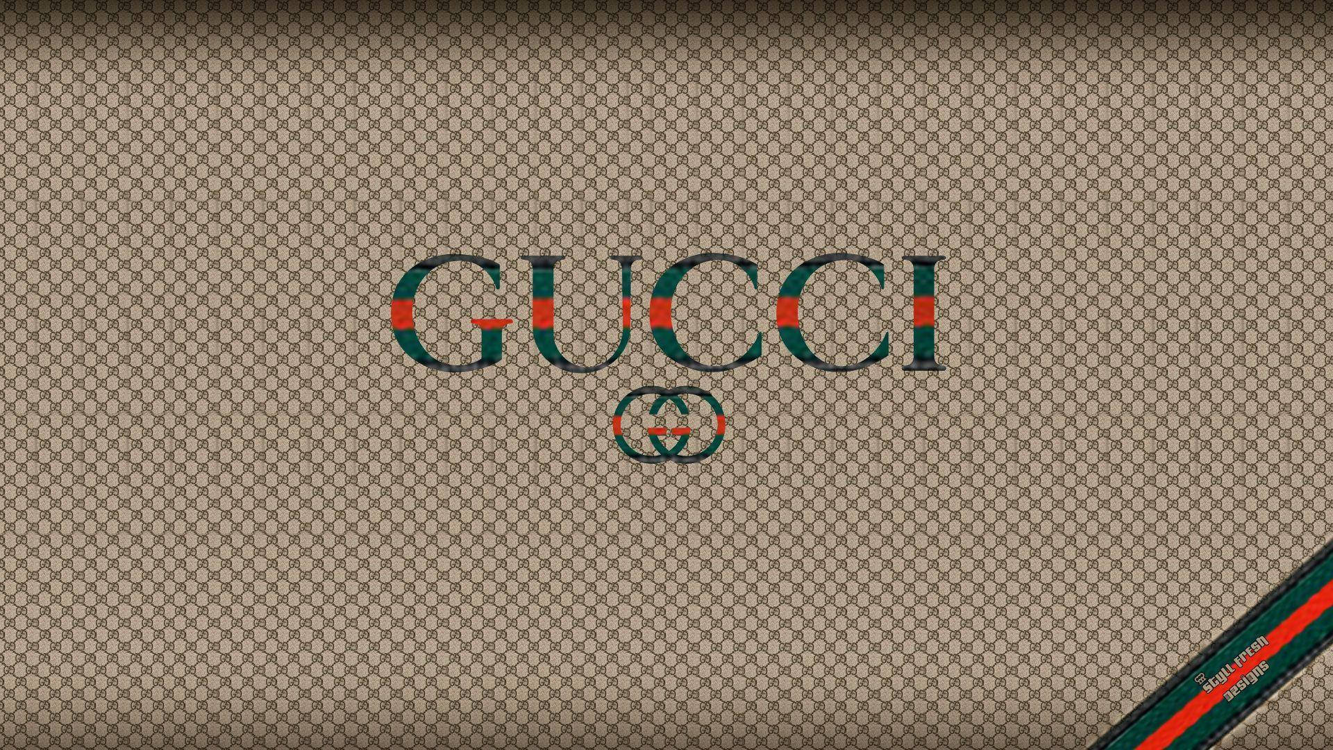 Gucci Logo Pattern Background Wallpaper