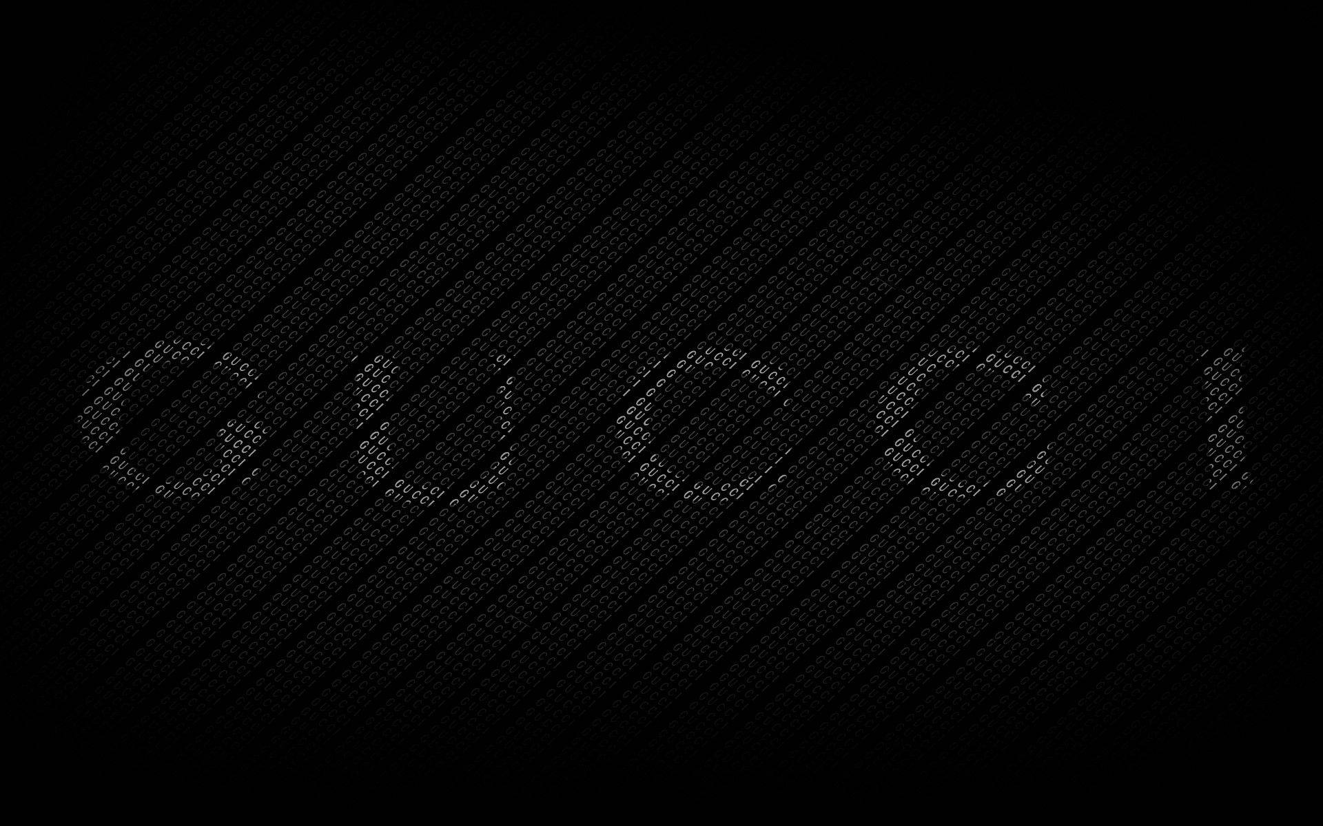 Gucci Logoon Black Pattern Background Wallpaper