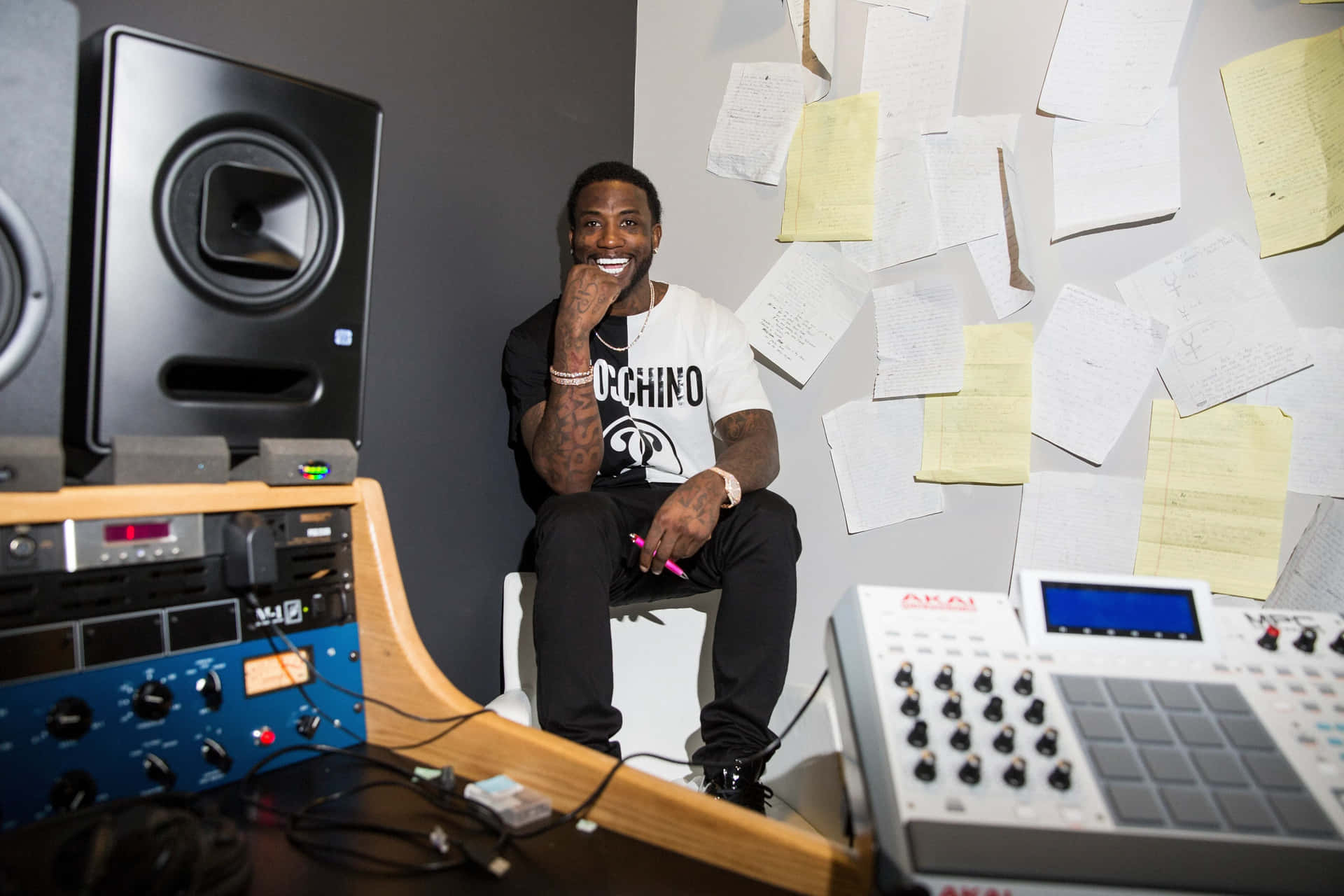 Gucci Mane In Opnamestudio Achtergrond