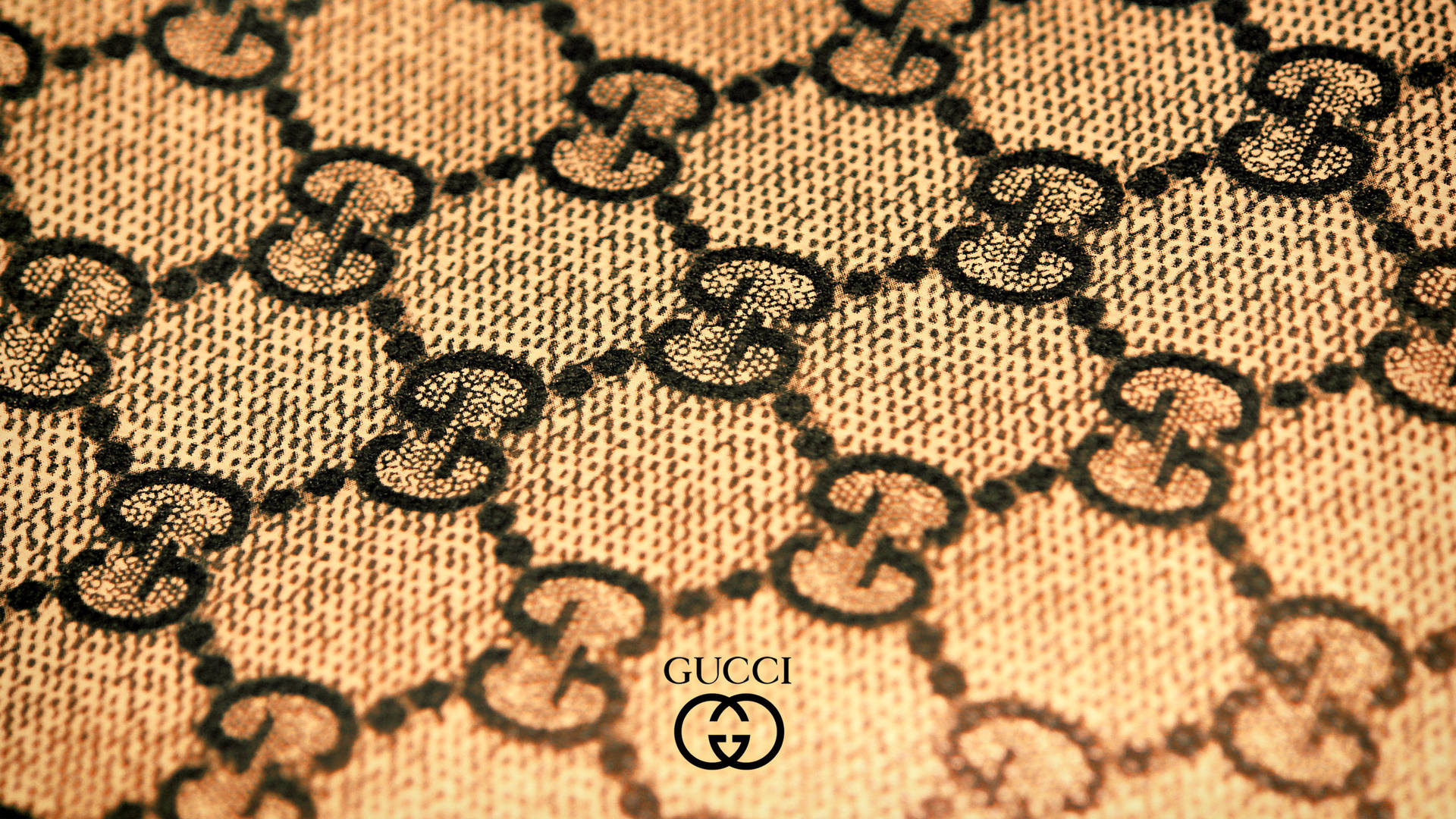 Gucci mønster og logo Wallpaper