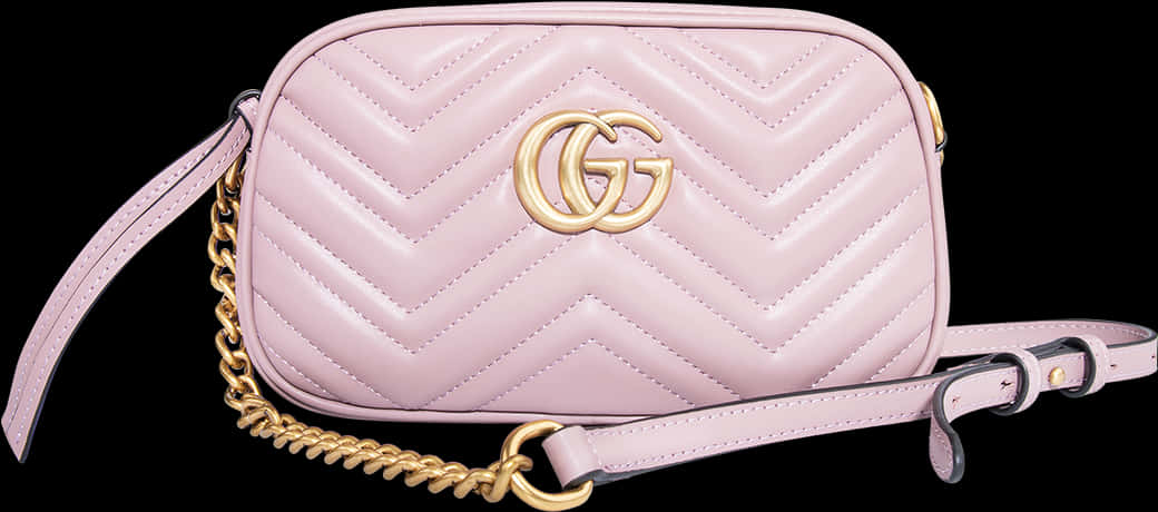 Gucci Pink Chevron Crossbody Bag PNG
