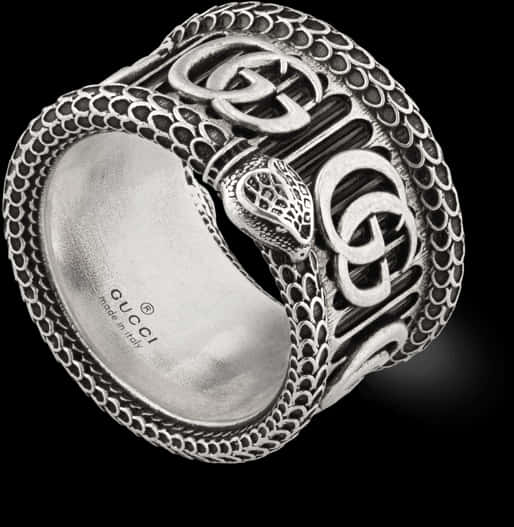 Gucci Silver Celtic Knot Ring PNG