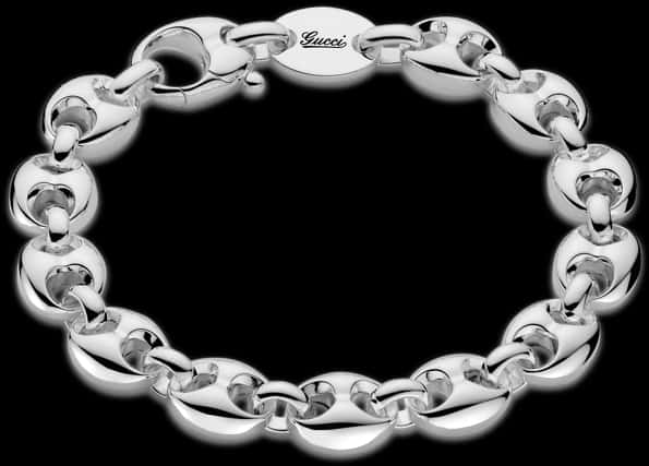 Gucci Silver Chain Bracelet PNG