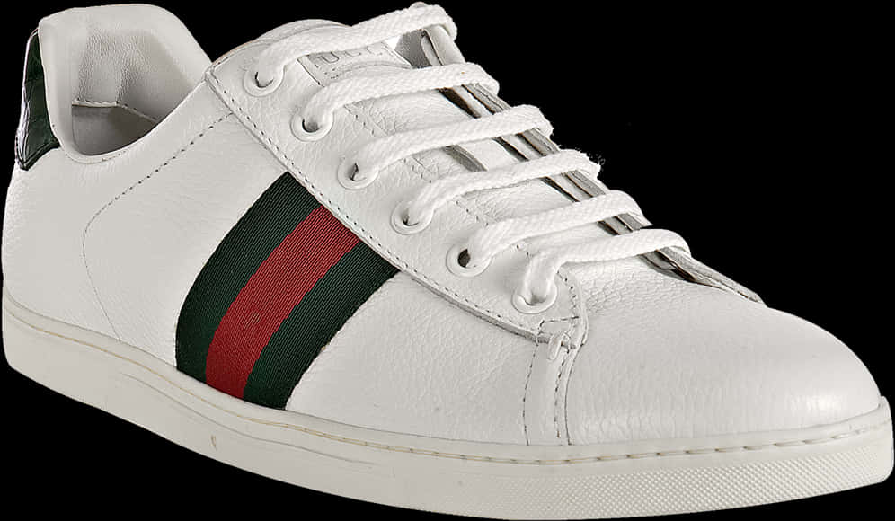 Gucci White Leather Sneaker PNG