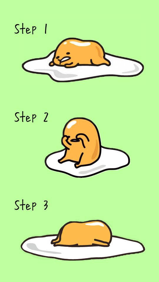 Gudetama Aesthetic Images With Lazy Steps Wallpaper
