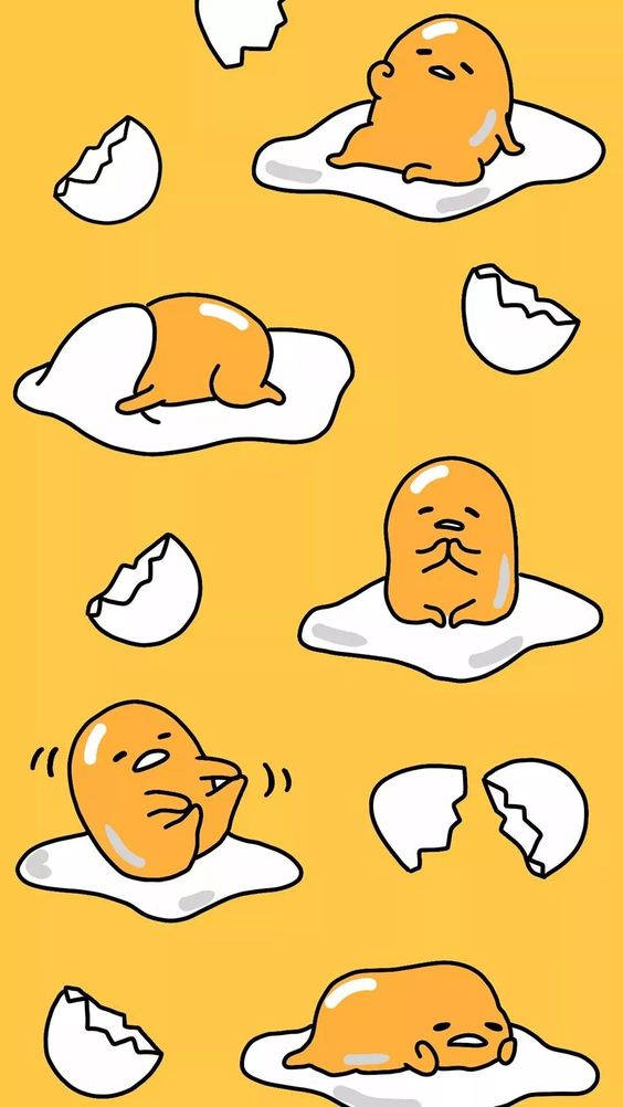 Download Gudetama Aesthetic Image In Different Lazy Positions Wallpaper ...