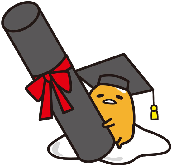 Gudetama Graduation Celebration PNG