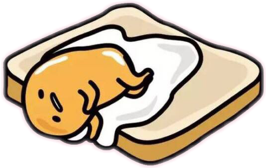 Gudetama Lazy Egg On Toast PNG