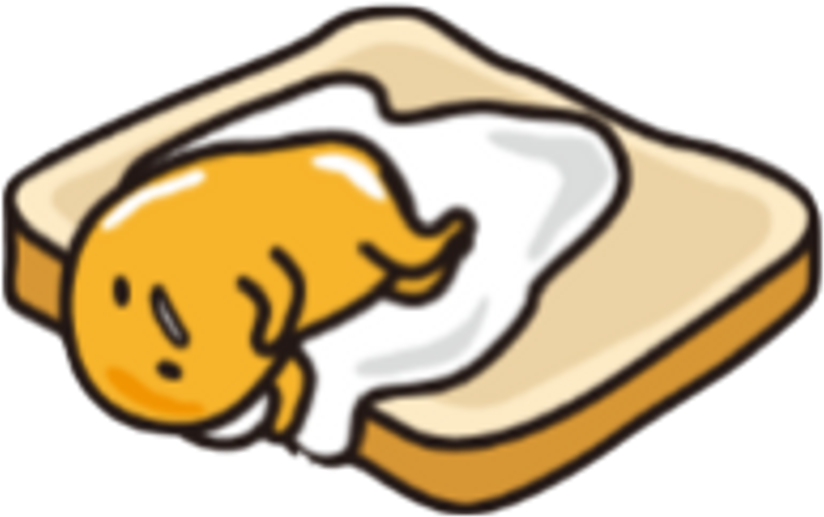 Gudetama Lazy Eggon Toast PNG