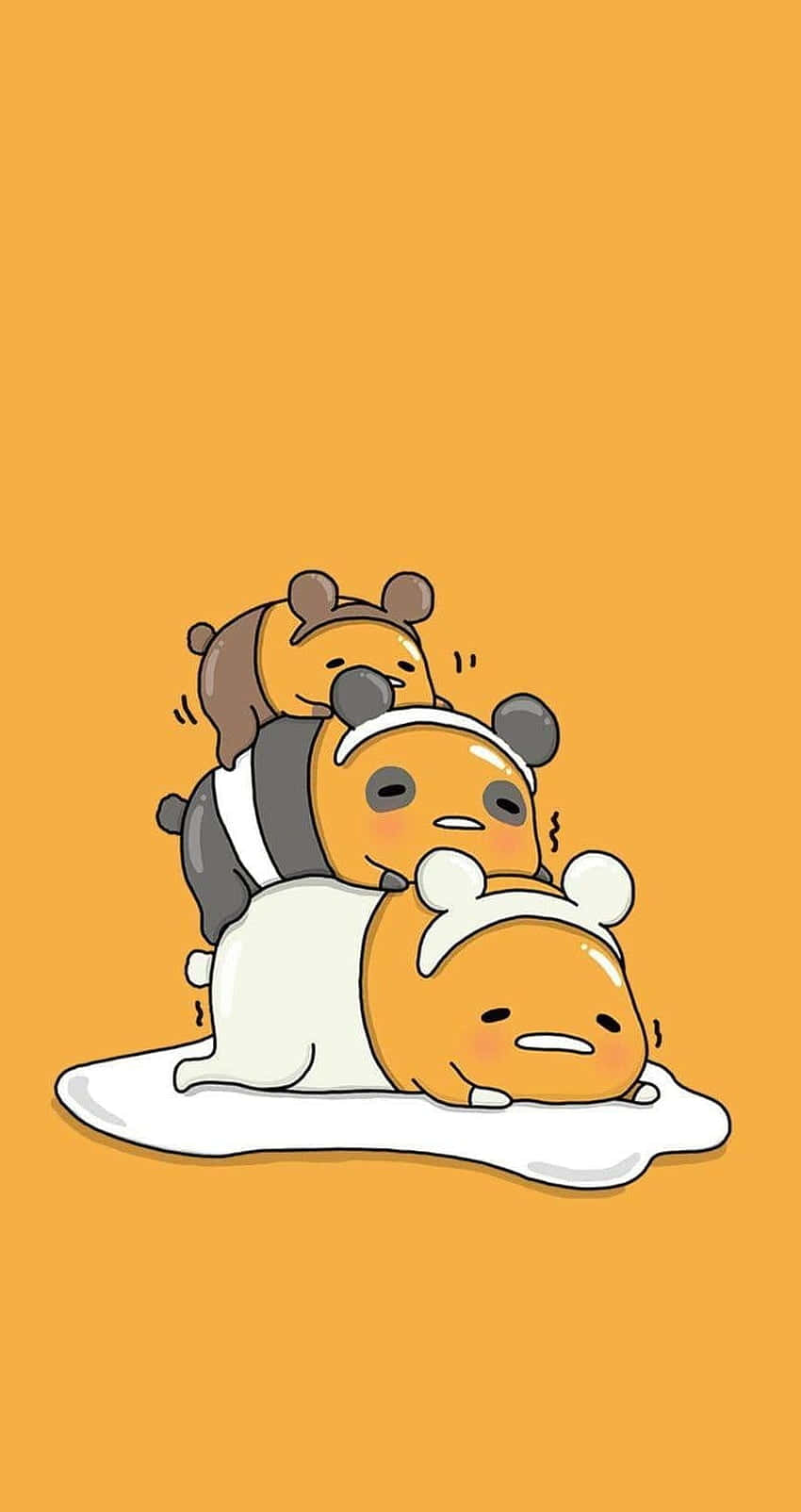 "Stay connected with Gudetama and your loved ones!" Wallpaper