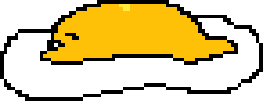 Gudetama Pixel Art Lazy Egg PNG