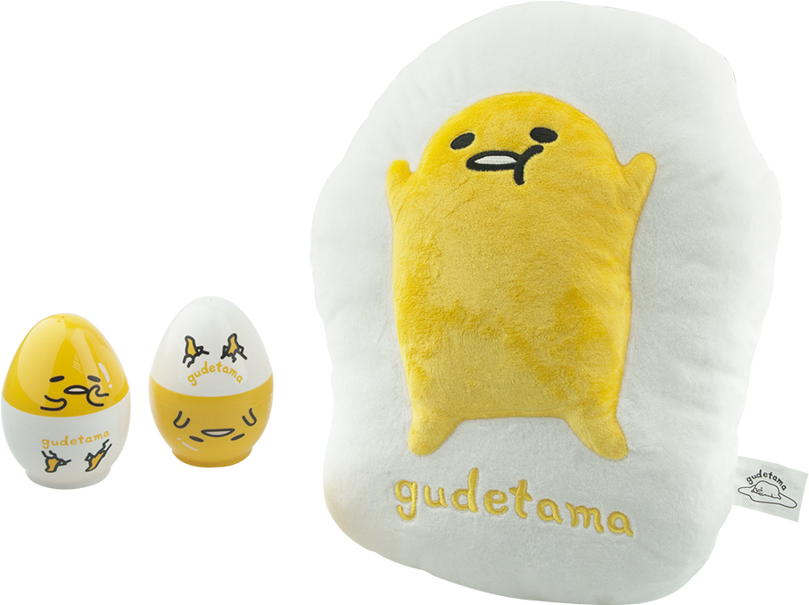 Gudetama Plushand Egg Toys PNG