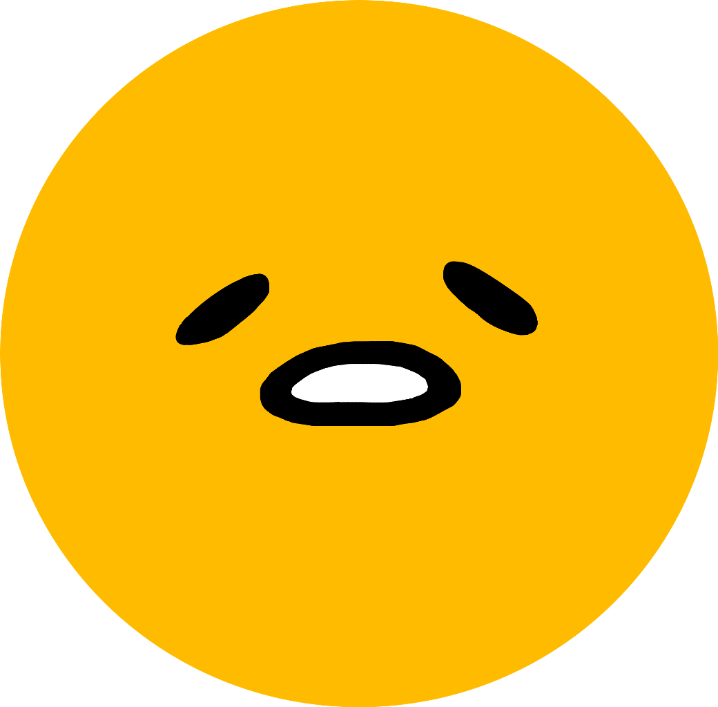 Gudetama Simple Face Expression PNG