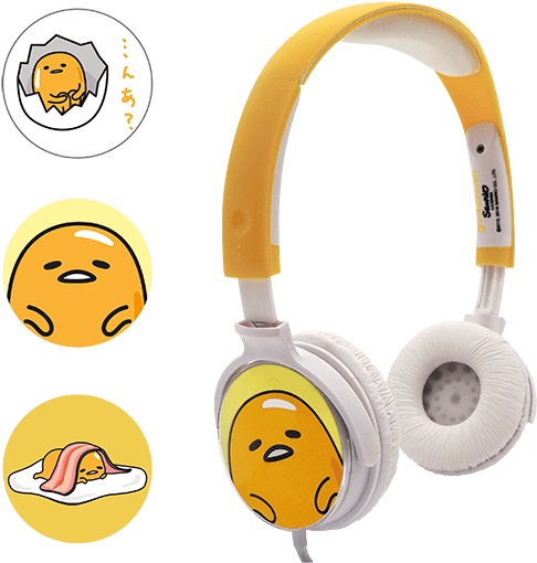 Gudetama Themed Headphones PNG