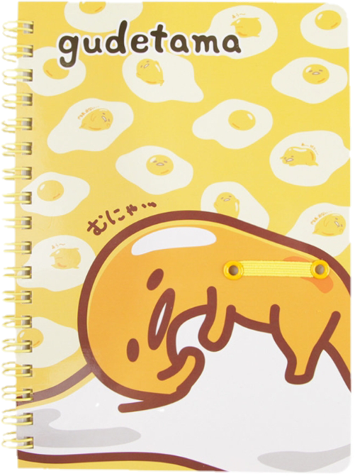 Gudetama Themed Notebook Cover PNG