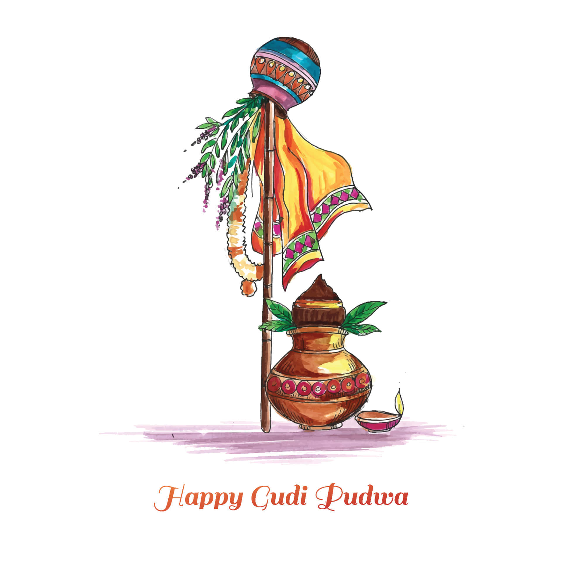 Happy Odiya Pooja Greeting Card