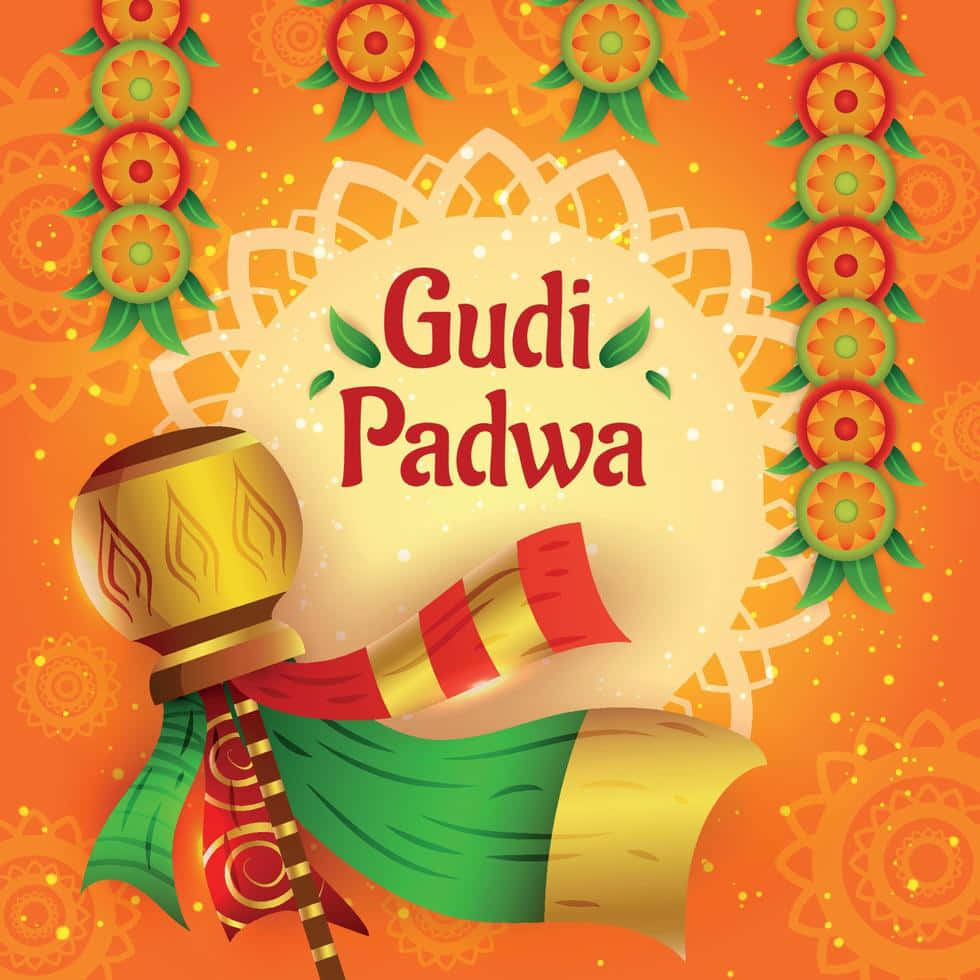 A Background With The Words Gudi Padwa