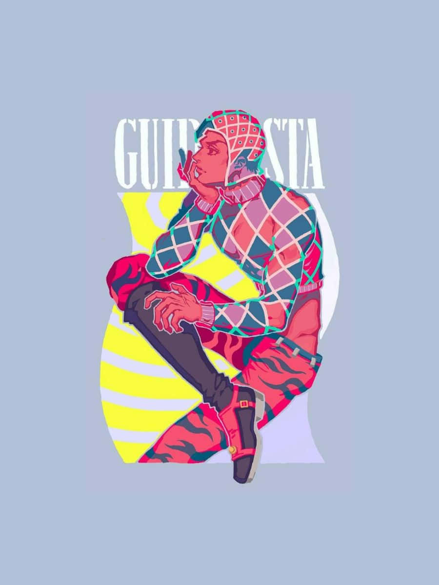 Download Guido Mista with his Stand, Sex Pistols, in action Wallpaper |  Wallpapers.com