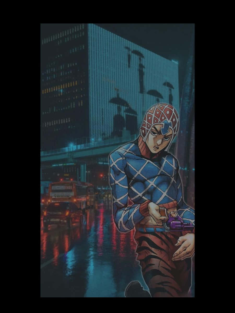 Guido Mista in action - Jojo's Bizarre Adventure Character Wallpaper