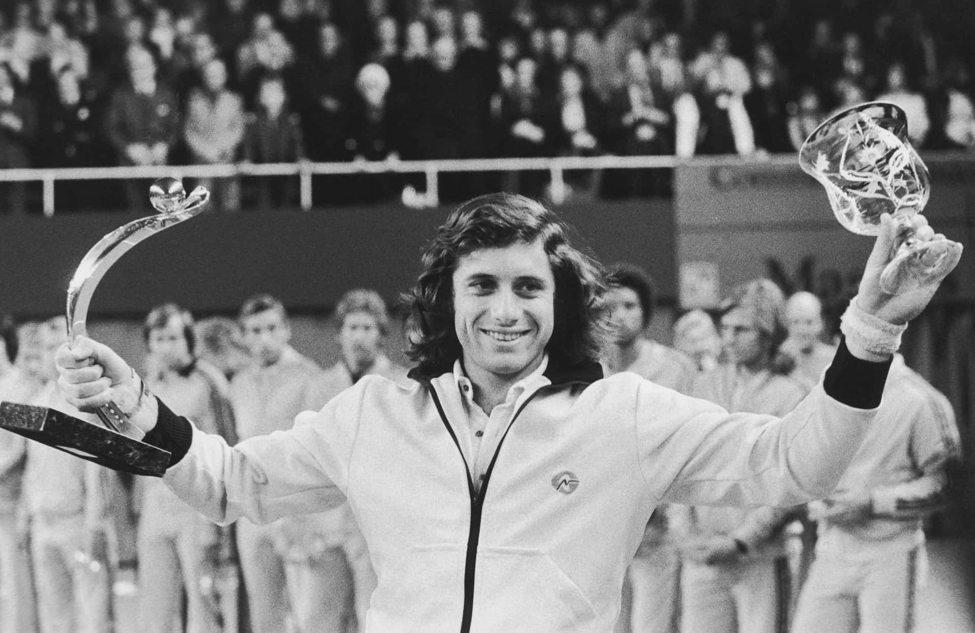 Guillermo Vilas Winning Moment at Masters Tournament Wallpaper