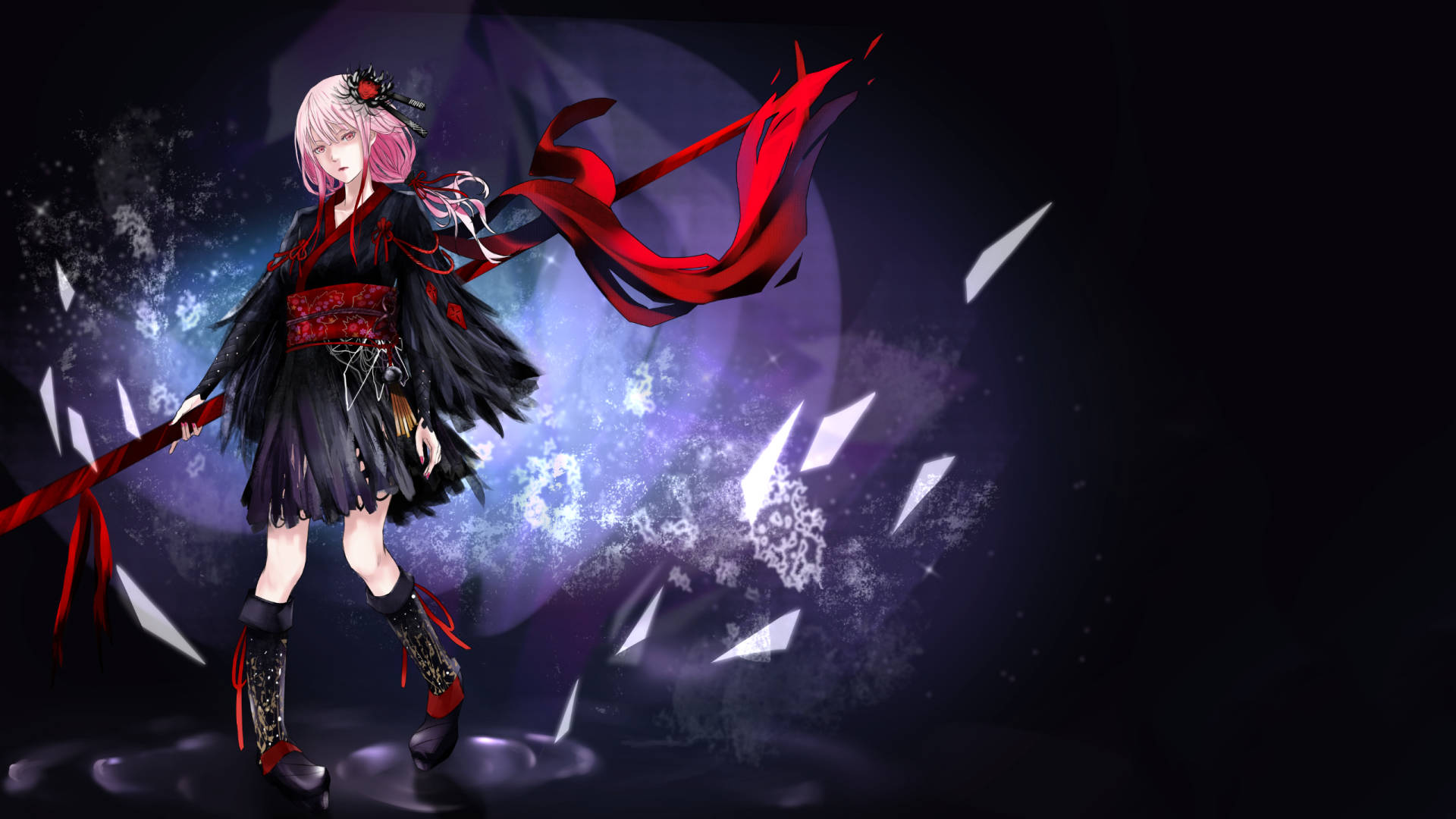 Guilty Crown Inori With Weapon Wallpaper