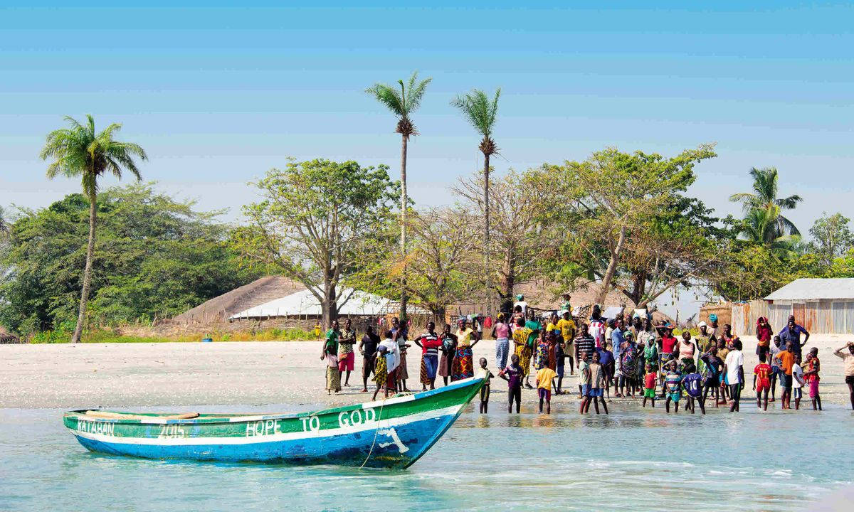 Guinea Bissau Fishing Boat Background