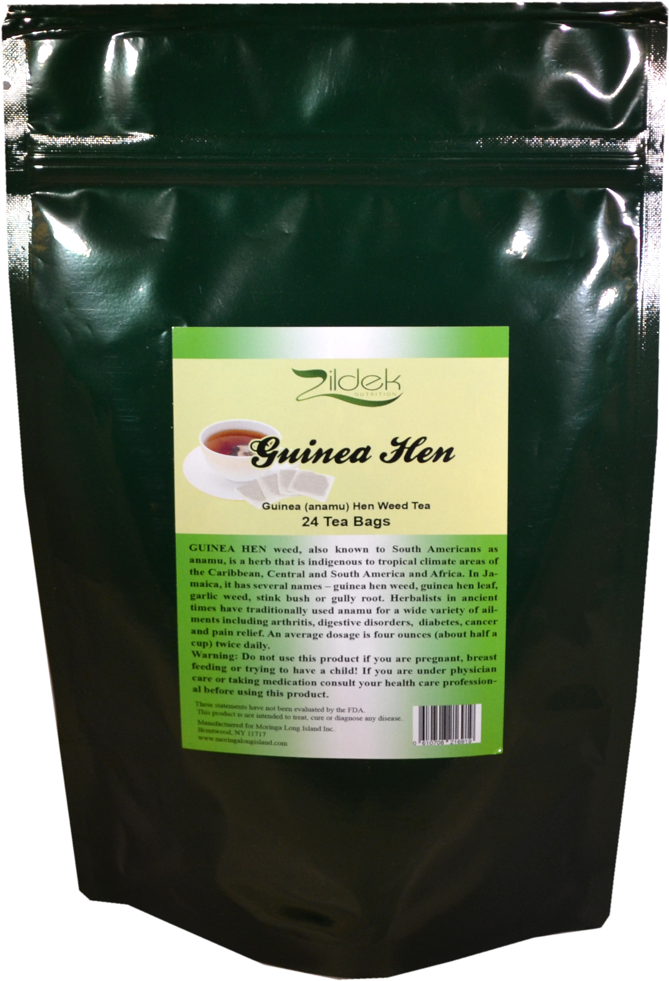 Guinea Hen Weed Tea Bags Package PNG