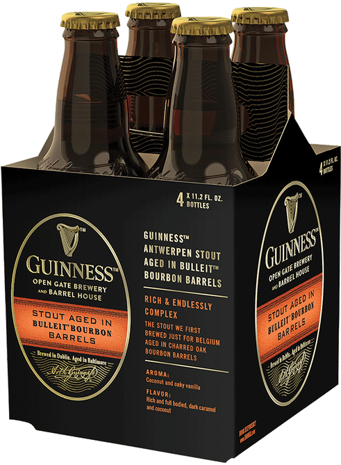 Guinness Antwerpen Stout Bourbon Barrels Packaging PNG