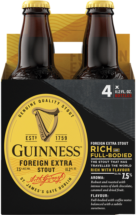 Guinness Foreign Extra Stout Packaging PNG