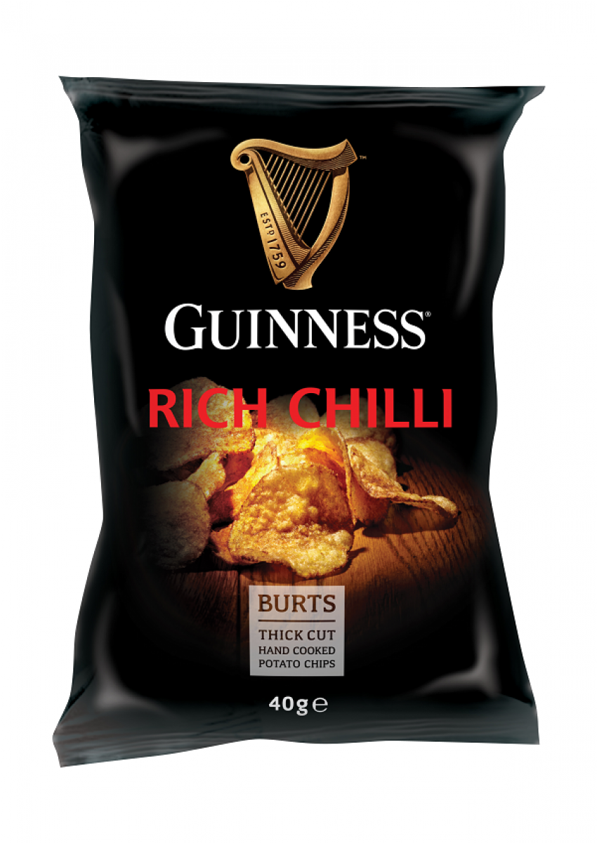 Guinness Rich Chilli Potato Chips Packaging PNG