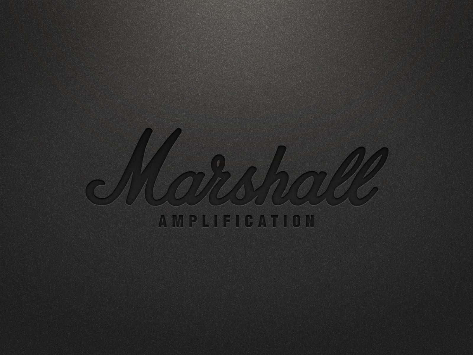 Logotipode La Aplicación De Marshall En Un Fondo Negro Fondo de pantalla