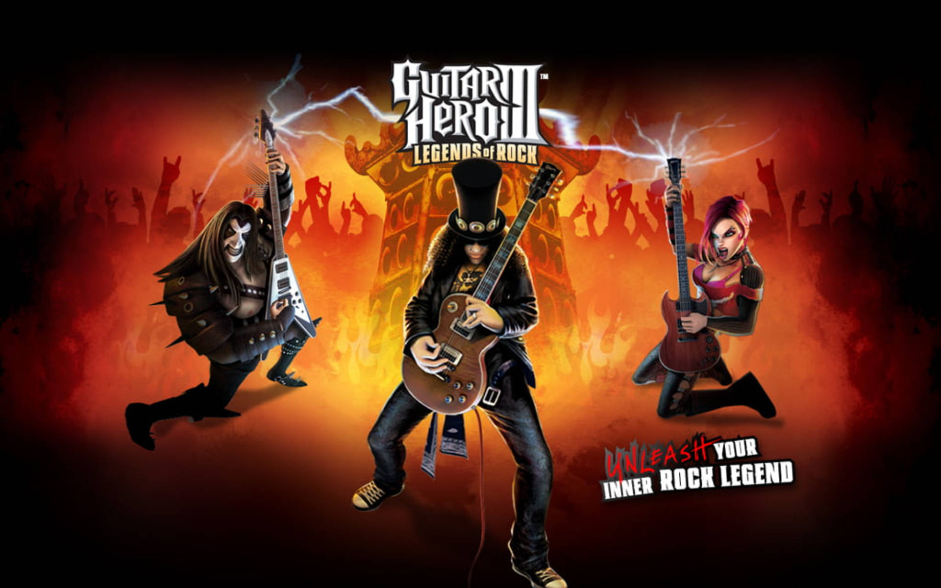 Guitar Hero 3 Rockstar Characters Poster Background