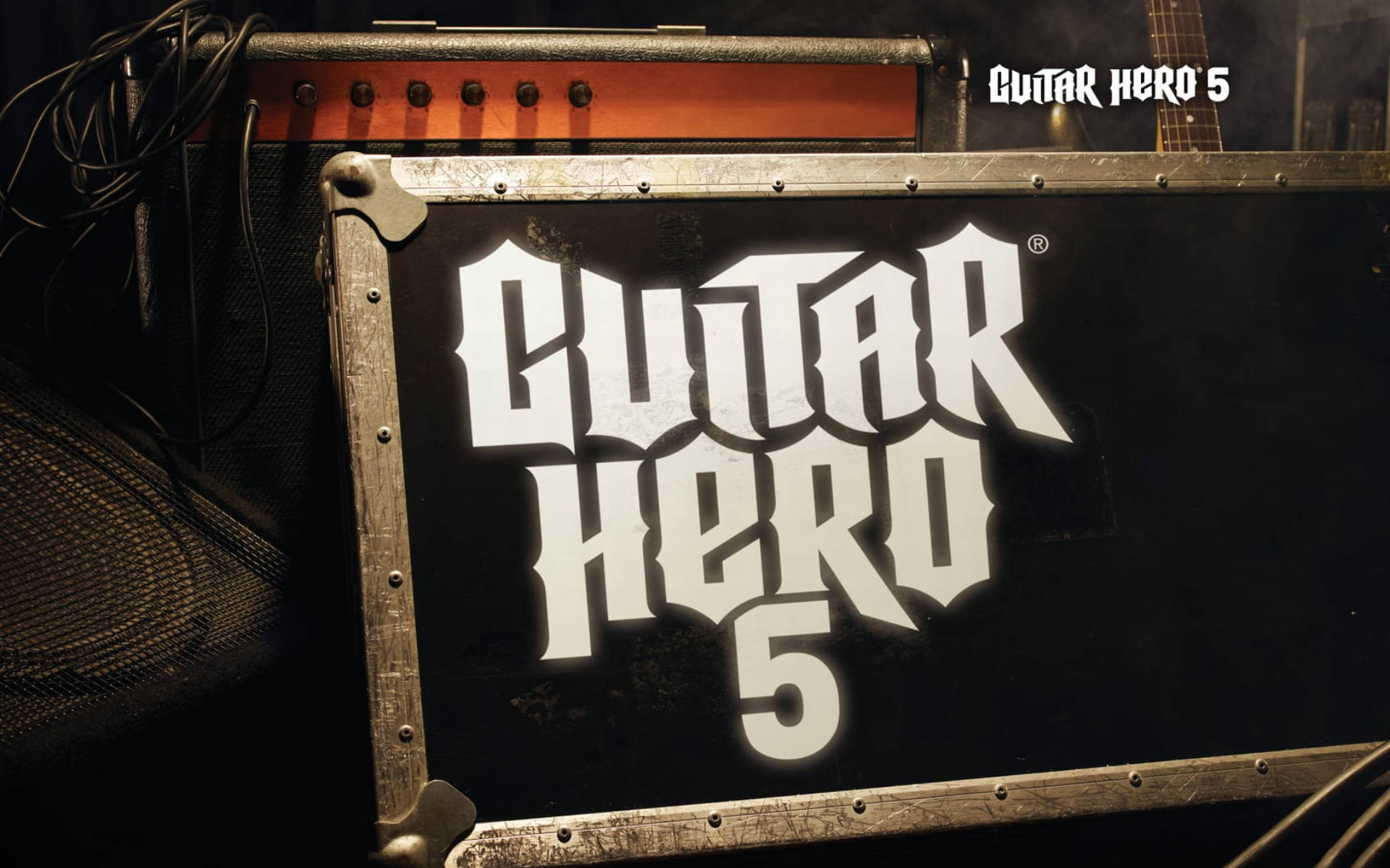 Guitar Hero 5 Band Equipment Poster Background