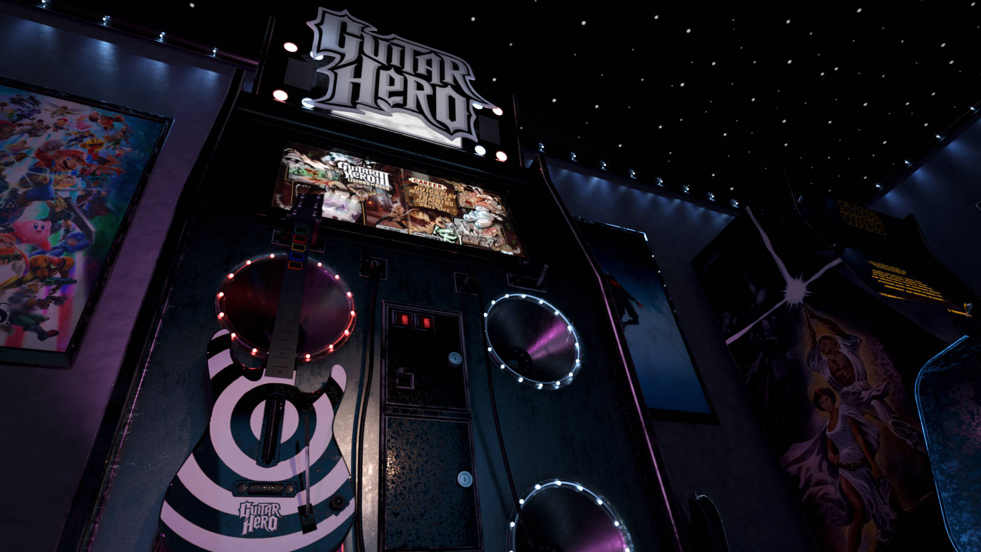 Guitar Hero Arcade Cabinet Background
