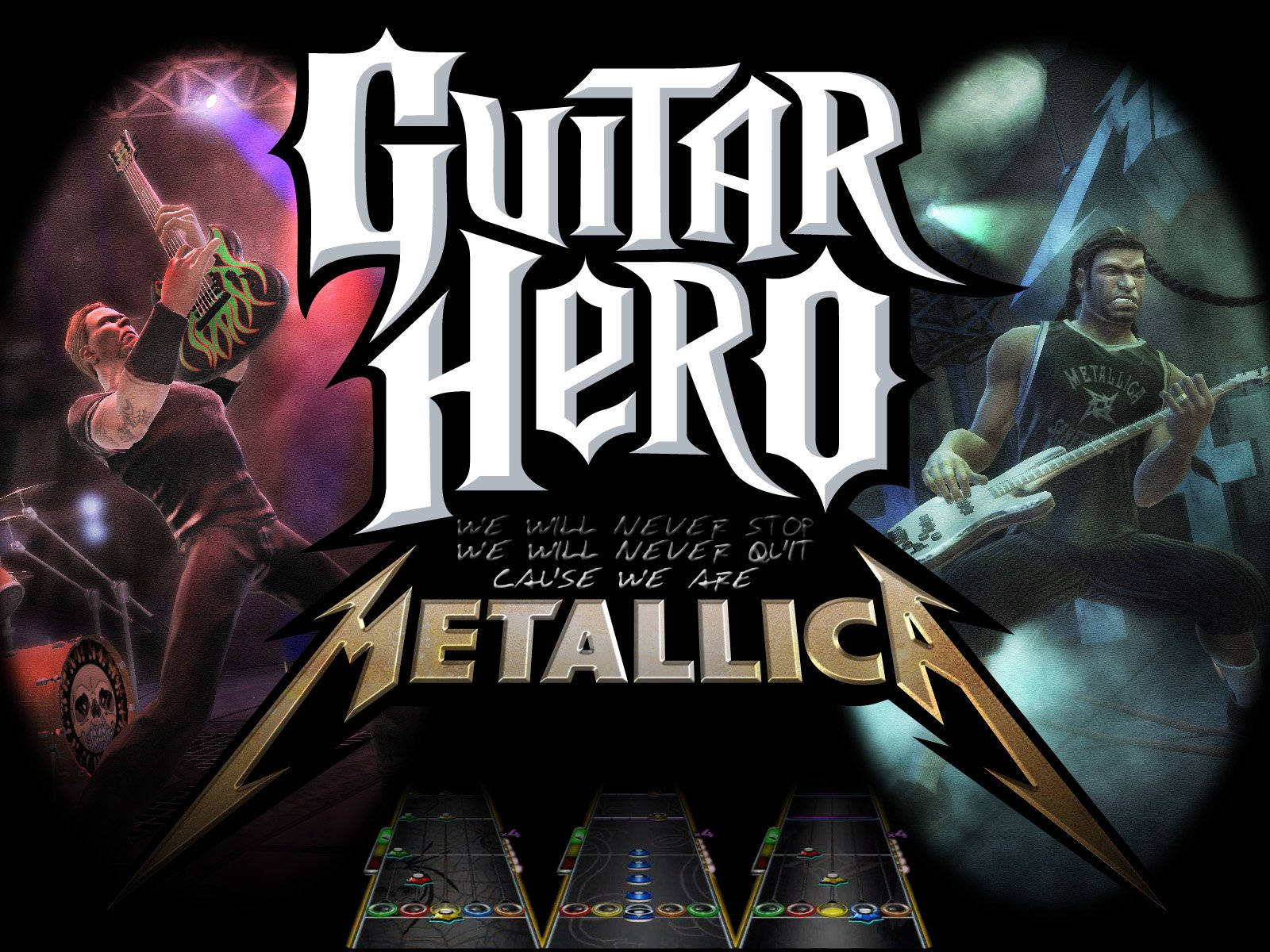 Guitar Hero Metallica Digital Poster Background