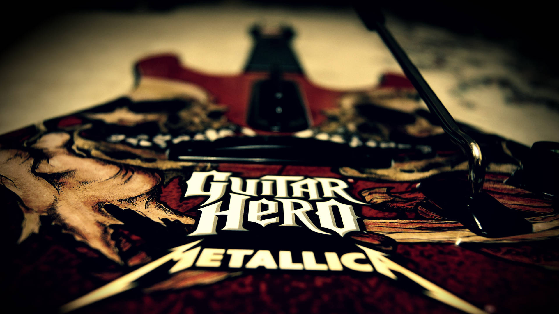 Guitar Hero Metallica On Guitar Background