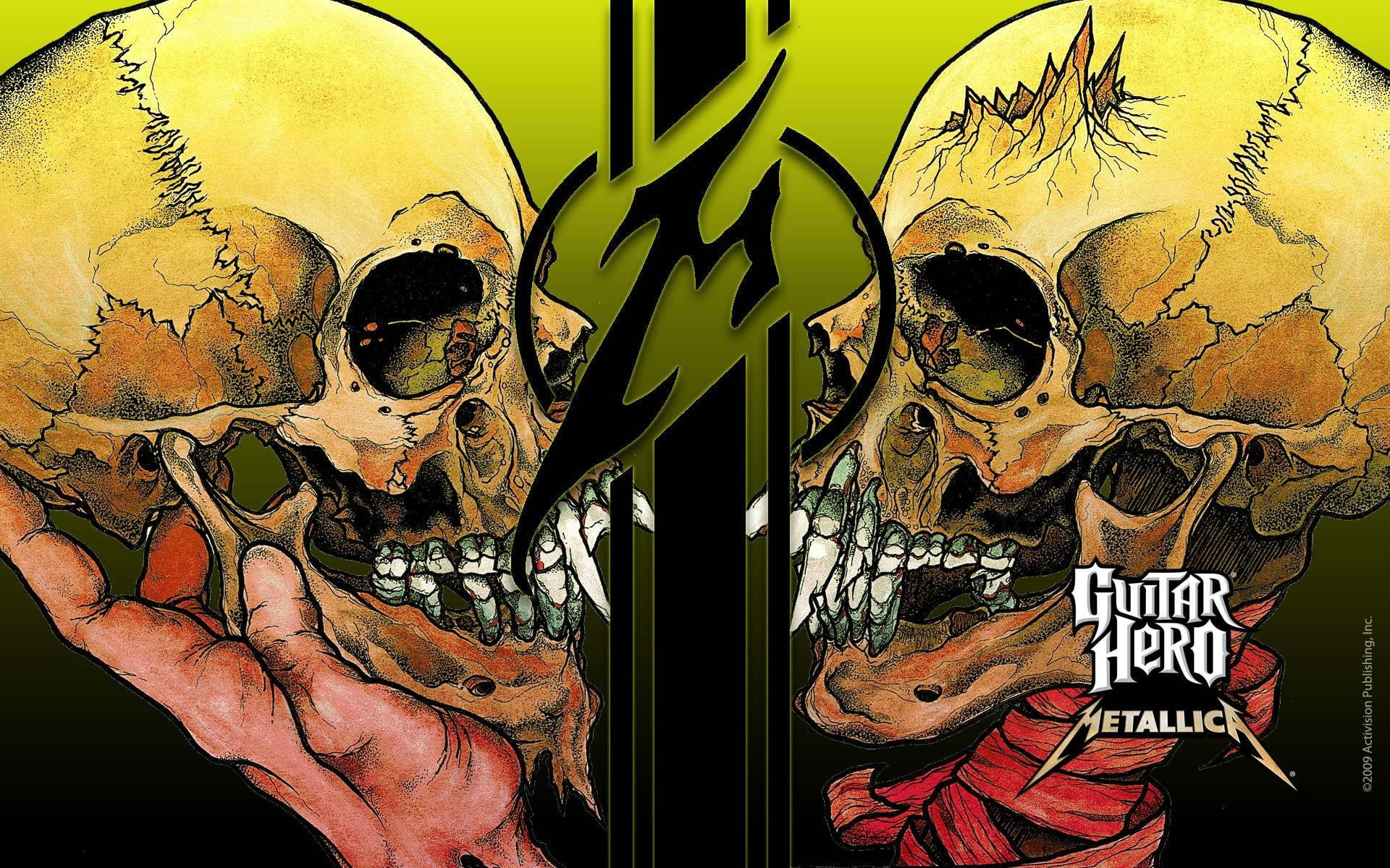 Guitar Hero Metallica Skull Cover Background