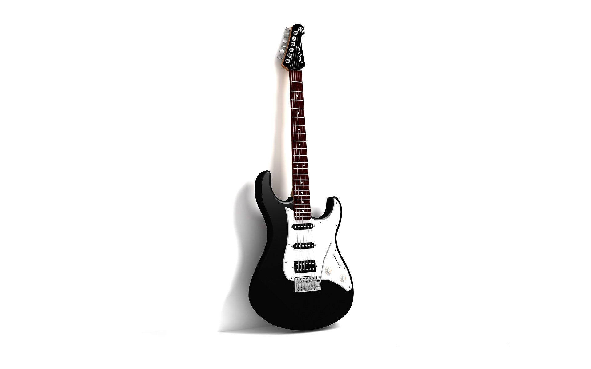 Guitar On White Background
