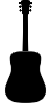 Guitar Silhouette Outline PNG