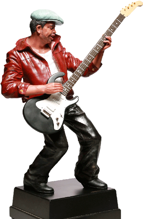 Guitarist Statue Playing Music PNG