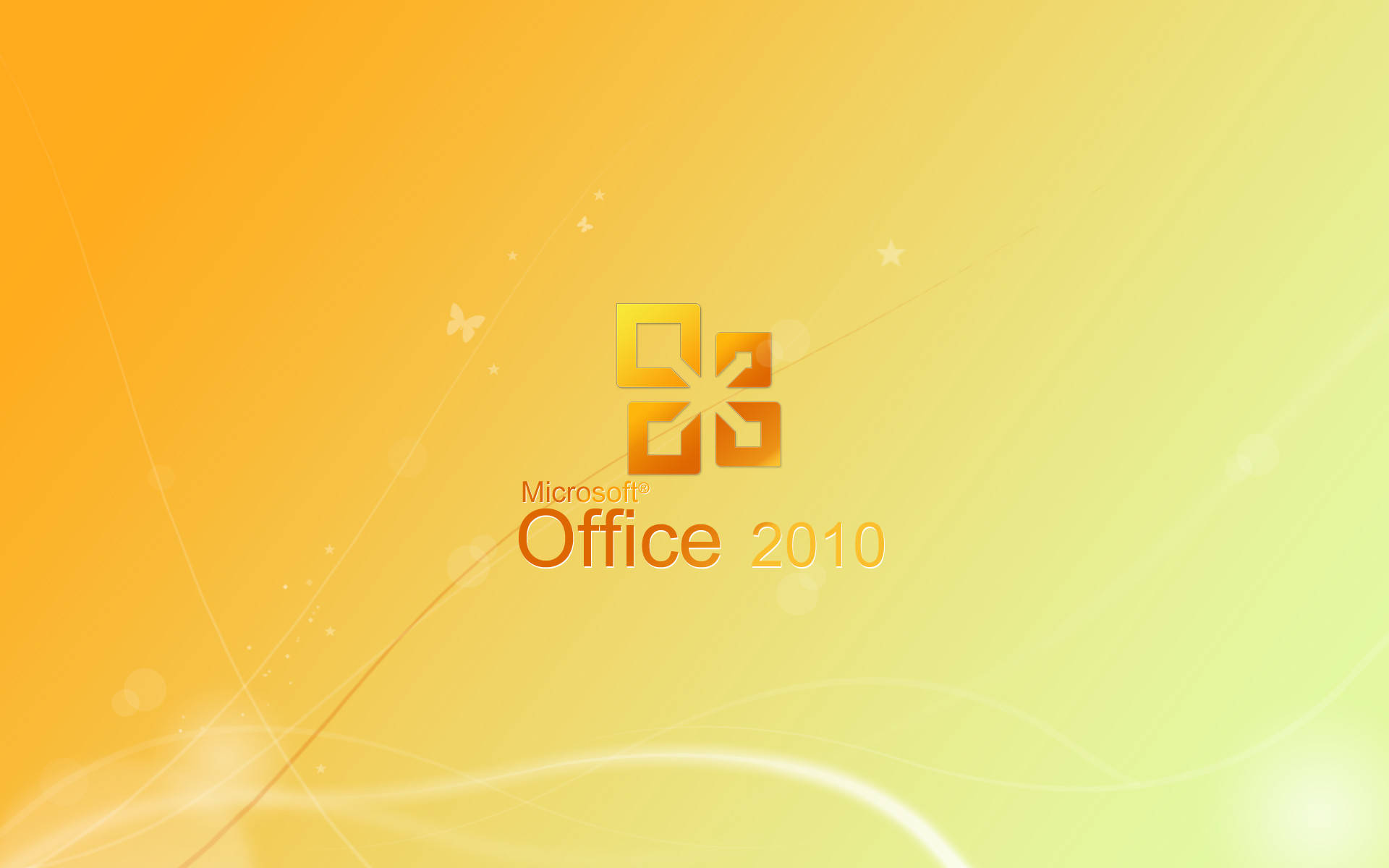 Gul Microsoft Office 2010 Desktop Wallpaper