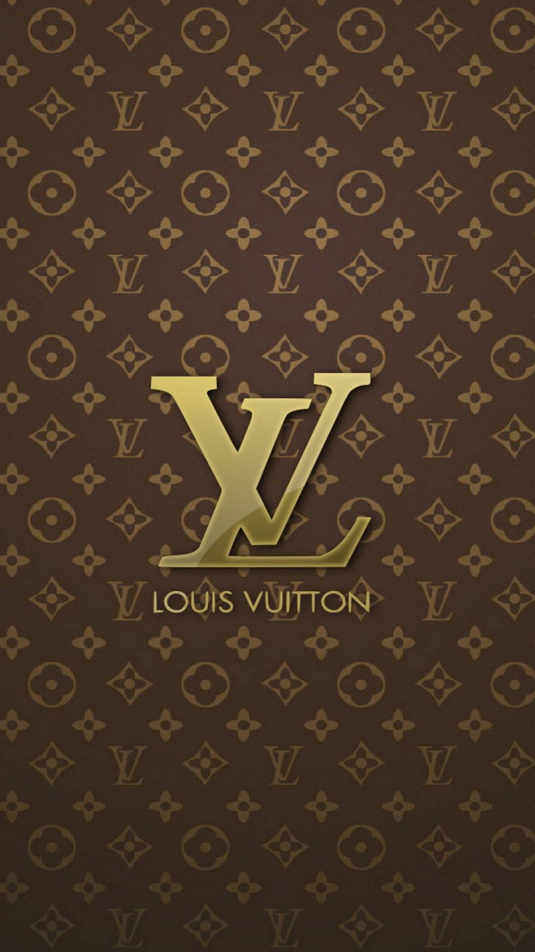 Guldbrun Louis Vuitton Telefon Wallpaper