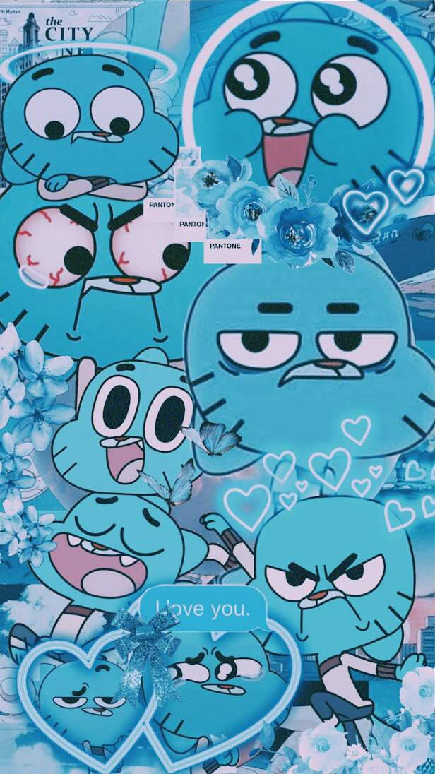 Gumball Different Expressions Aesthetic Wallpaper