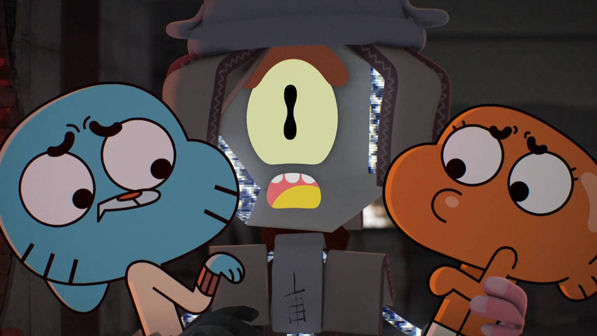 Gumball - The Movie - A Cartoon Character With A Big Mouth Wallpaper