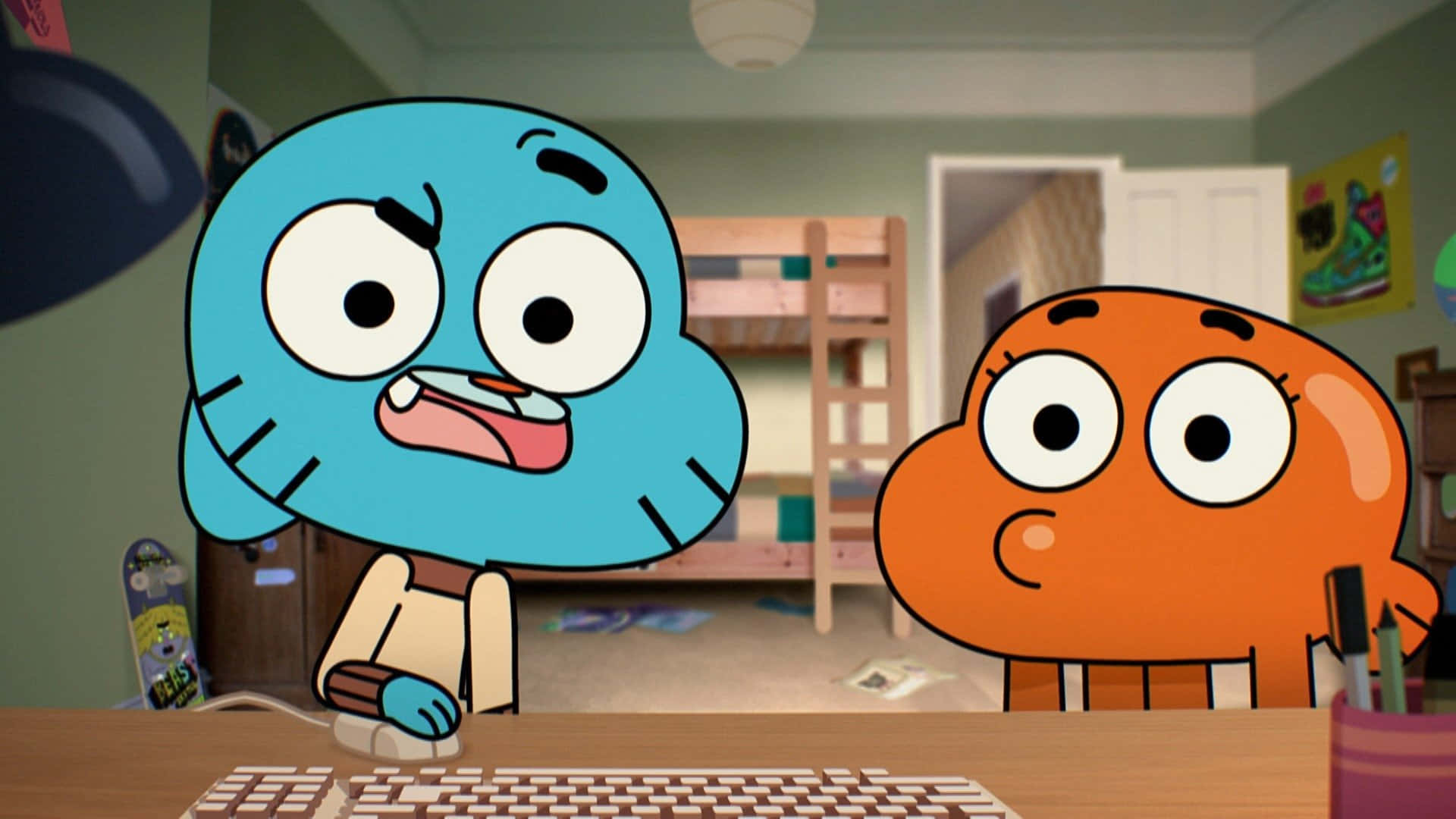 Gumball and Darwin's Colorful Adventures Wallpaper