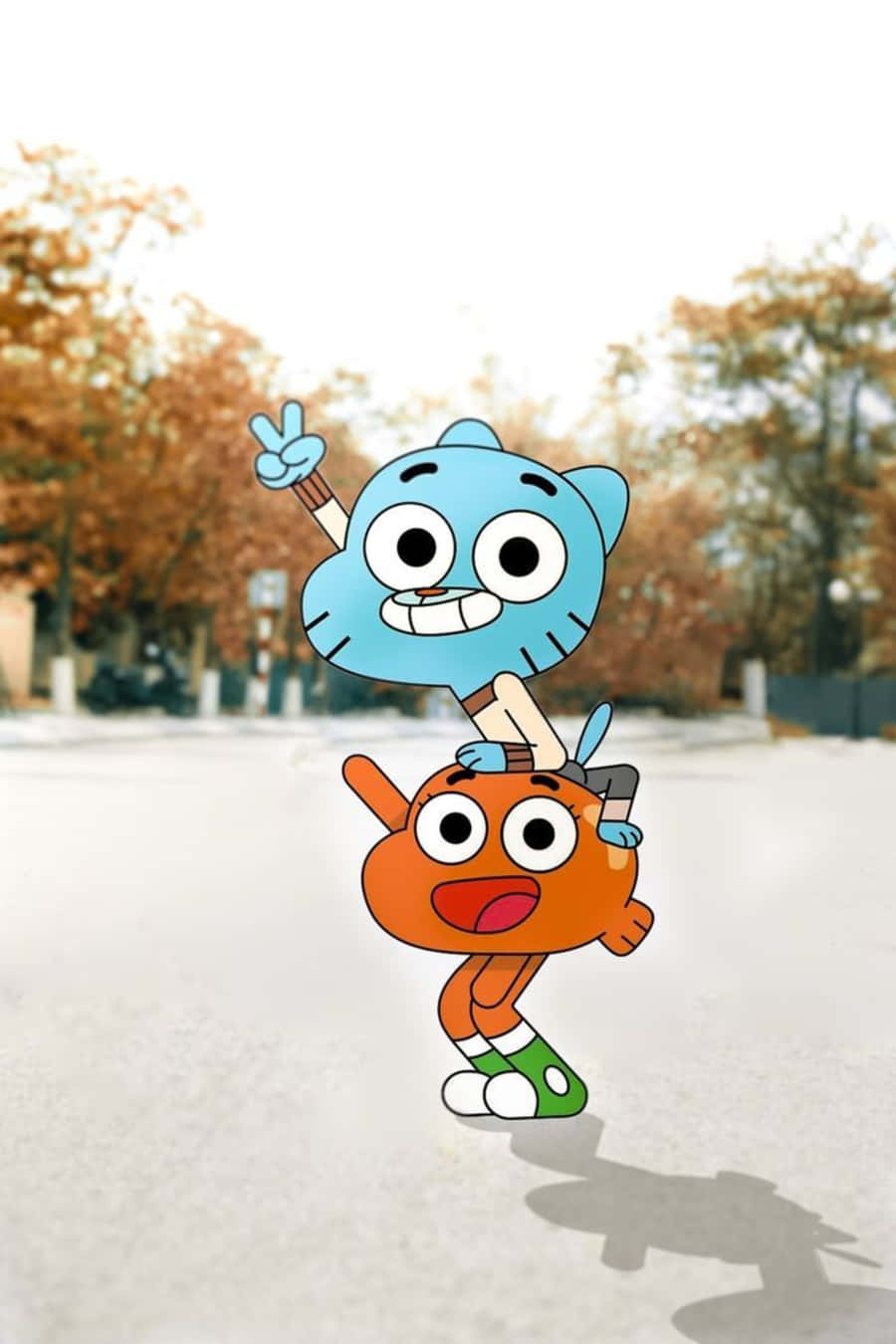 Gumball and Darwin's Whimsical Adventures Wallpaper